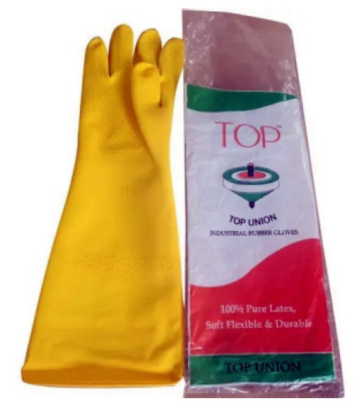 Industrial Unlined Rubber Gloves Top - 22 Inch