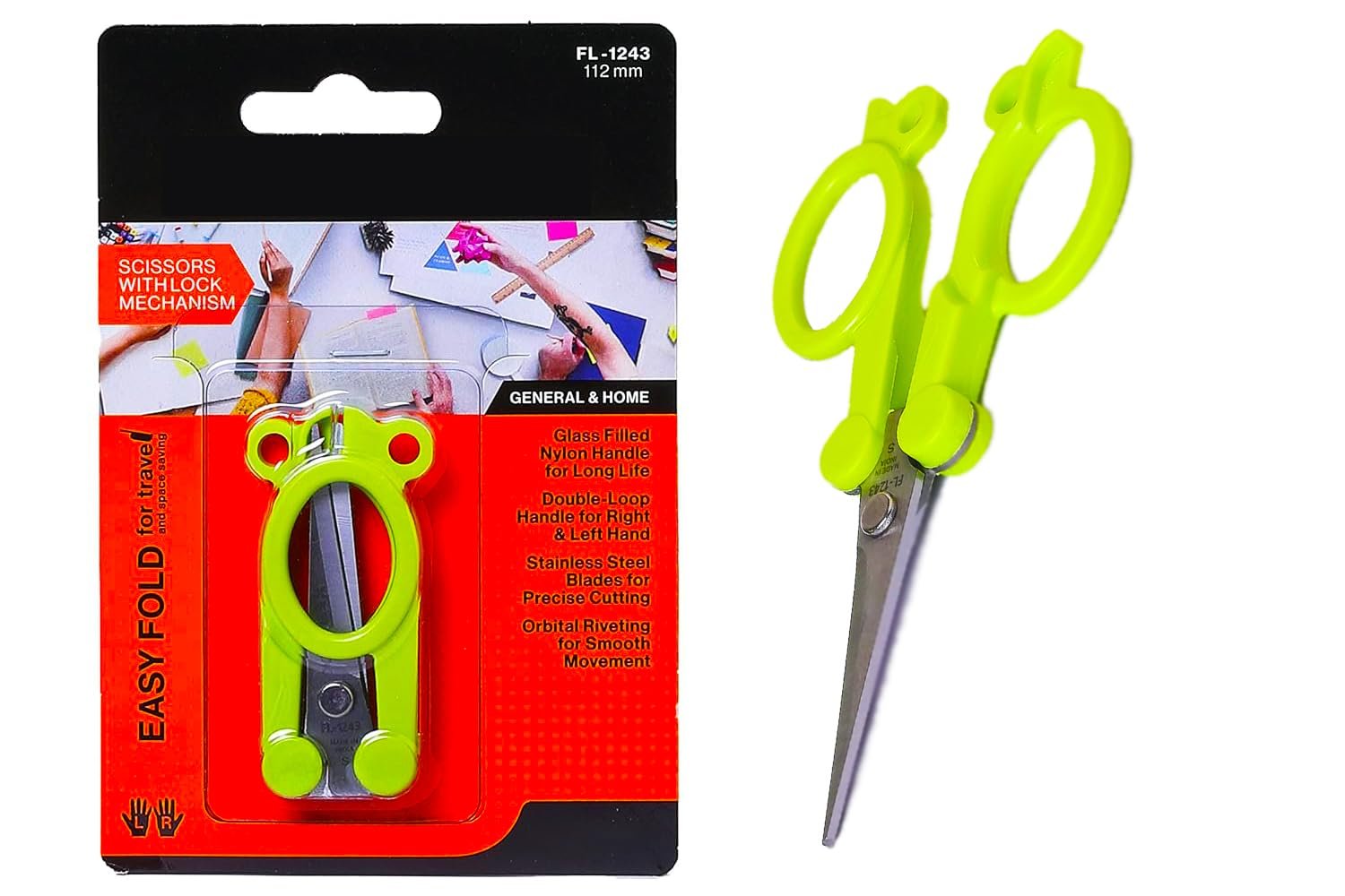 Kangaroo Folding Scissors | FL-1243 | 112 mm | 4.5