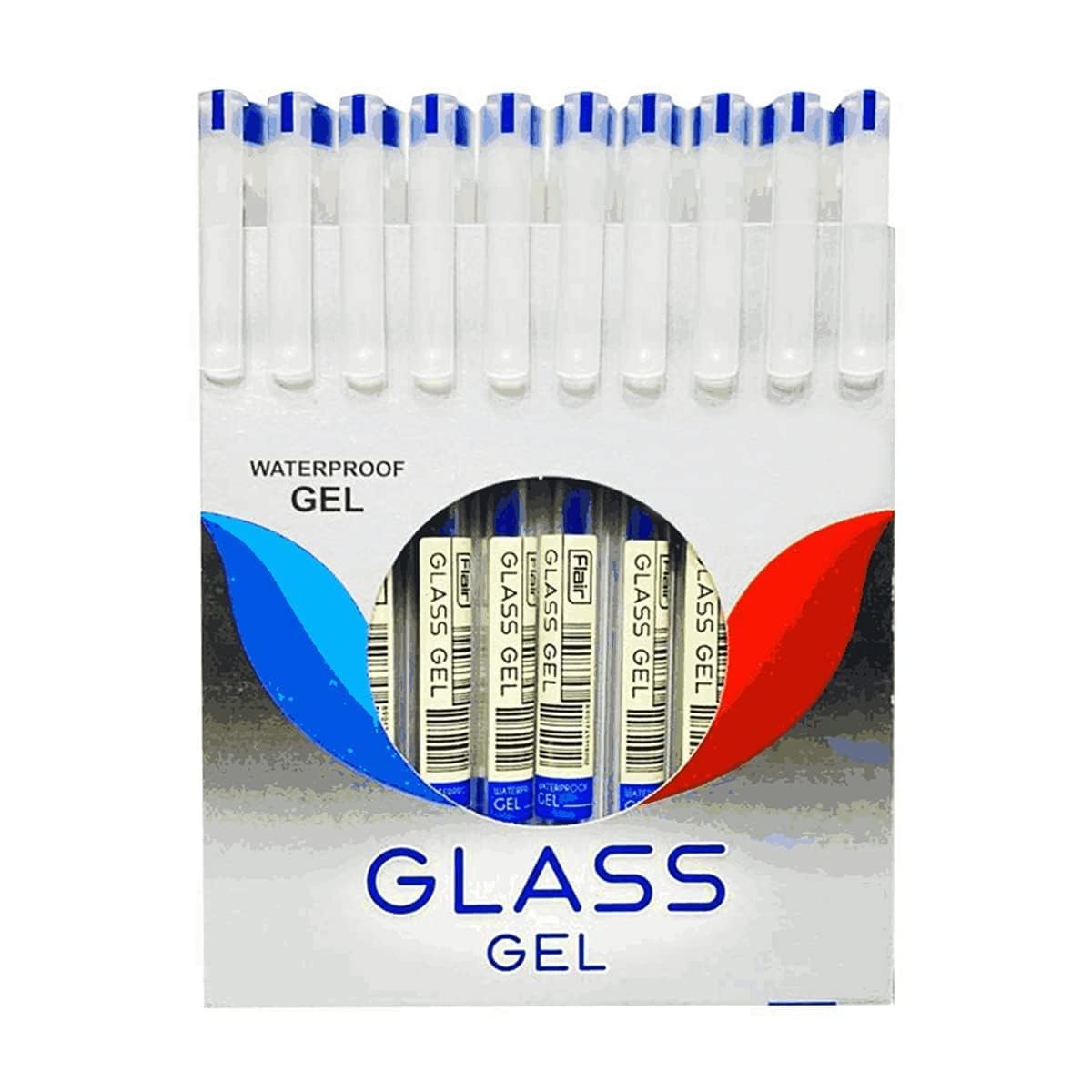 FLAIR Glass Gel Pen Wallet Pack | Pack of 10