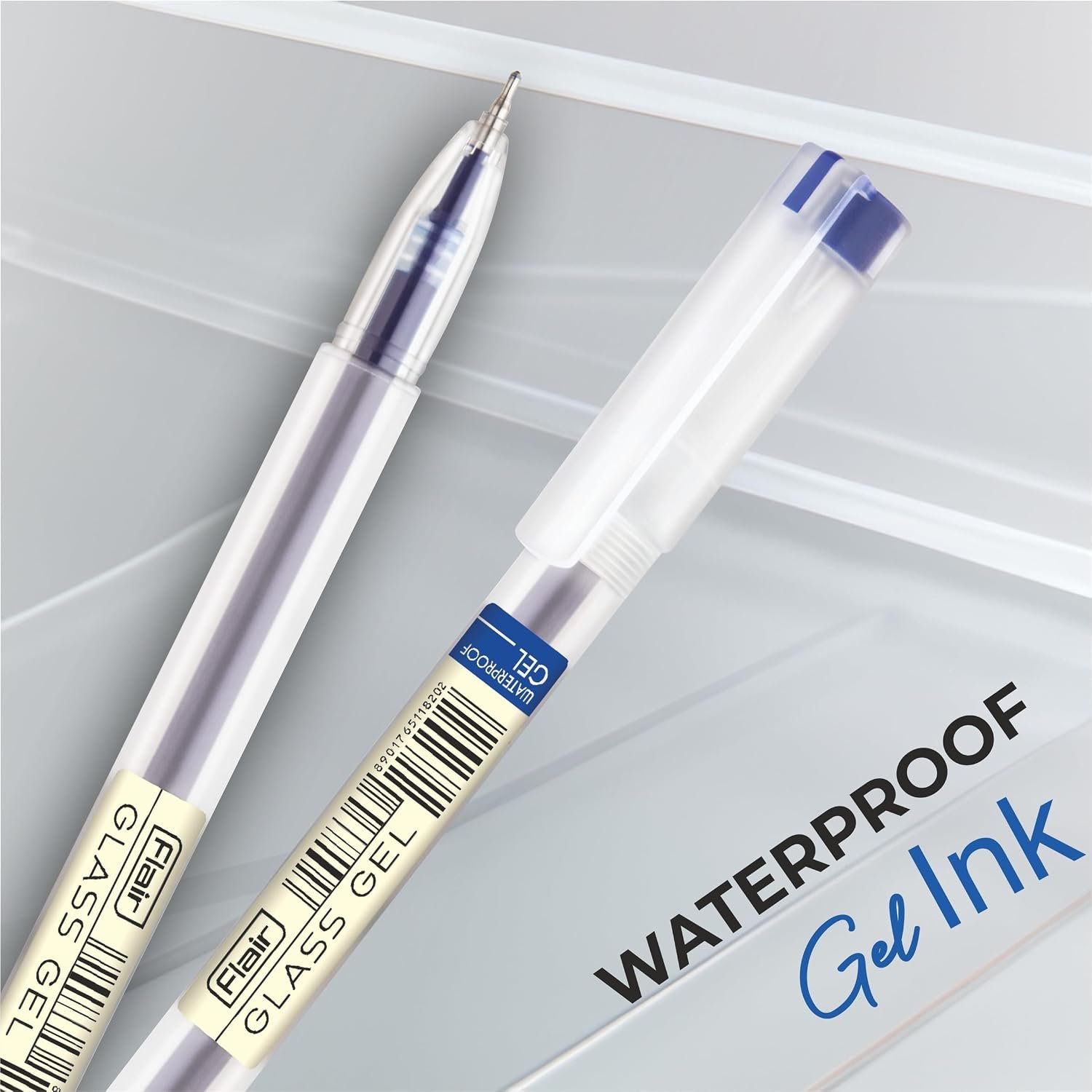FLAIR Glass Gel Pen Wallet Pack | Pack of 10