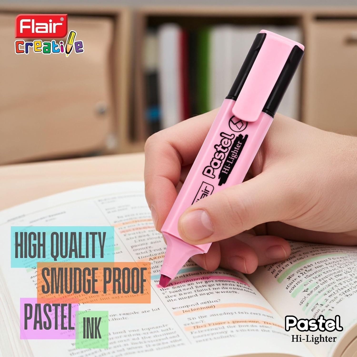 FLAIR Pastel 5 Shades Hi-lighter | Pack of 1