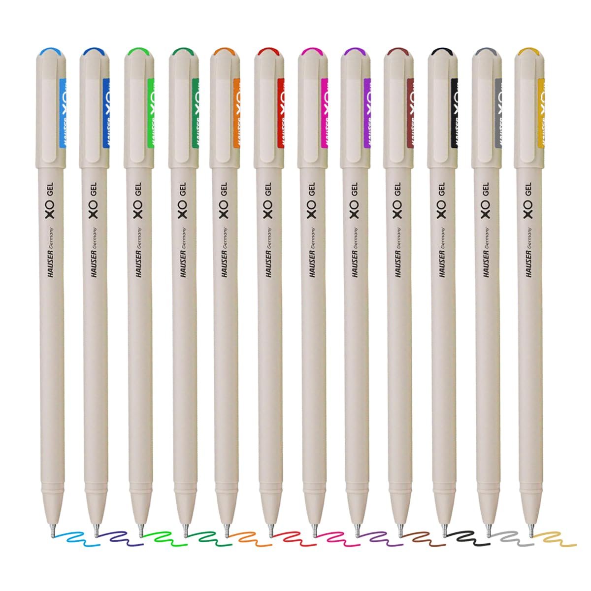 Hauser XO Multicolor Gel Pen | Set Of 12