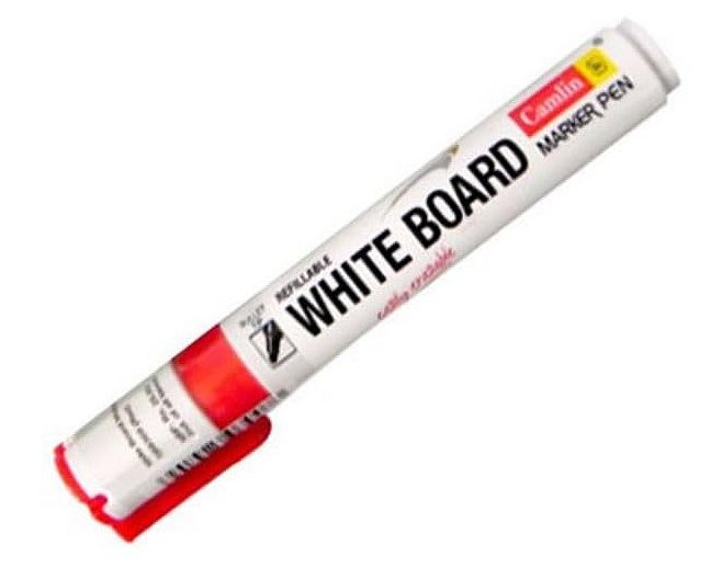 Camlin White Board Marker Pen | Red | Pack of 10