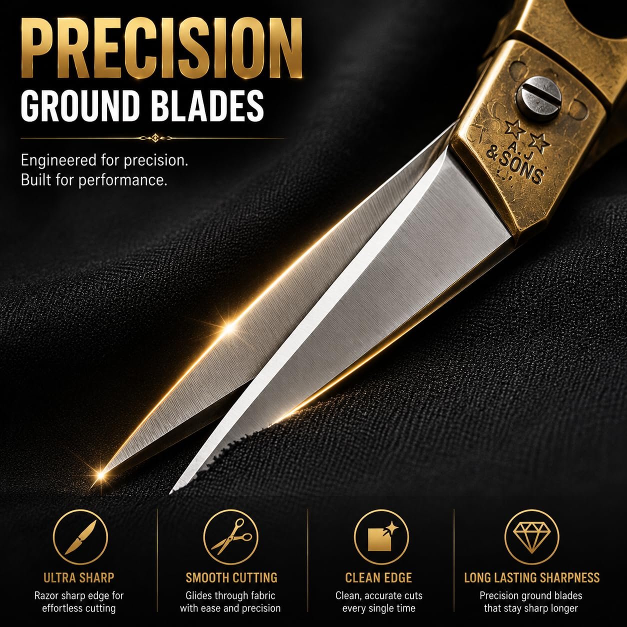 Mor Chaap Premium 9 Inch Heavy Duty Professional Tailor Scissors