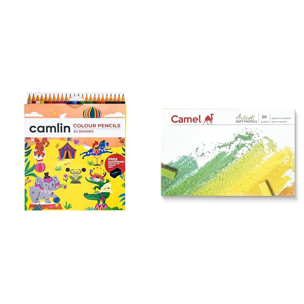 Camlin & Camel Colour Pencil Set | Kokuyo | 24-Shade