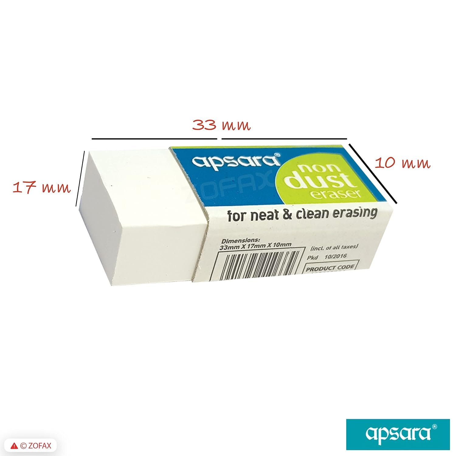 Apsara Non Dust Erasers | Pack of 20