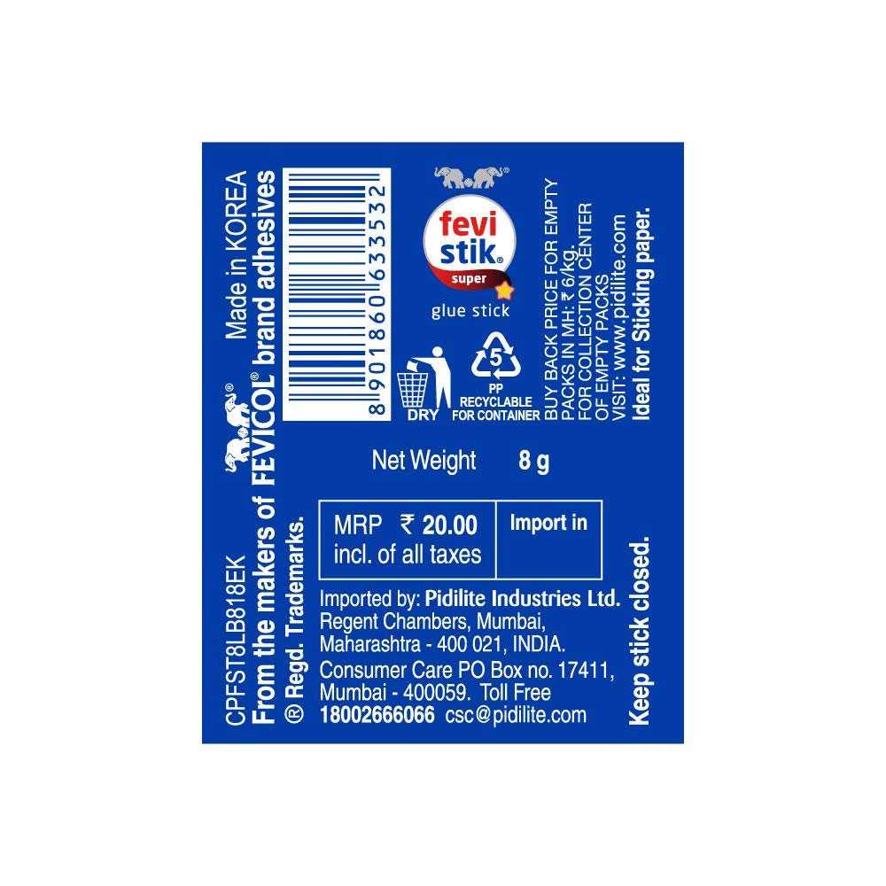 Pidilite Fevistik Nontoxic Glue Stick | 8 Gram