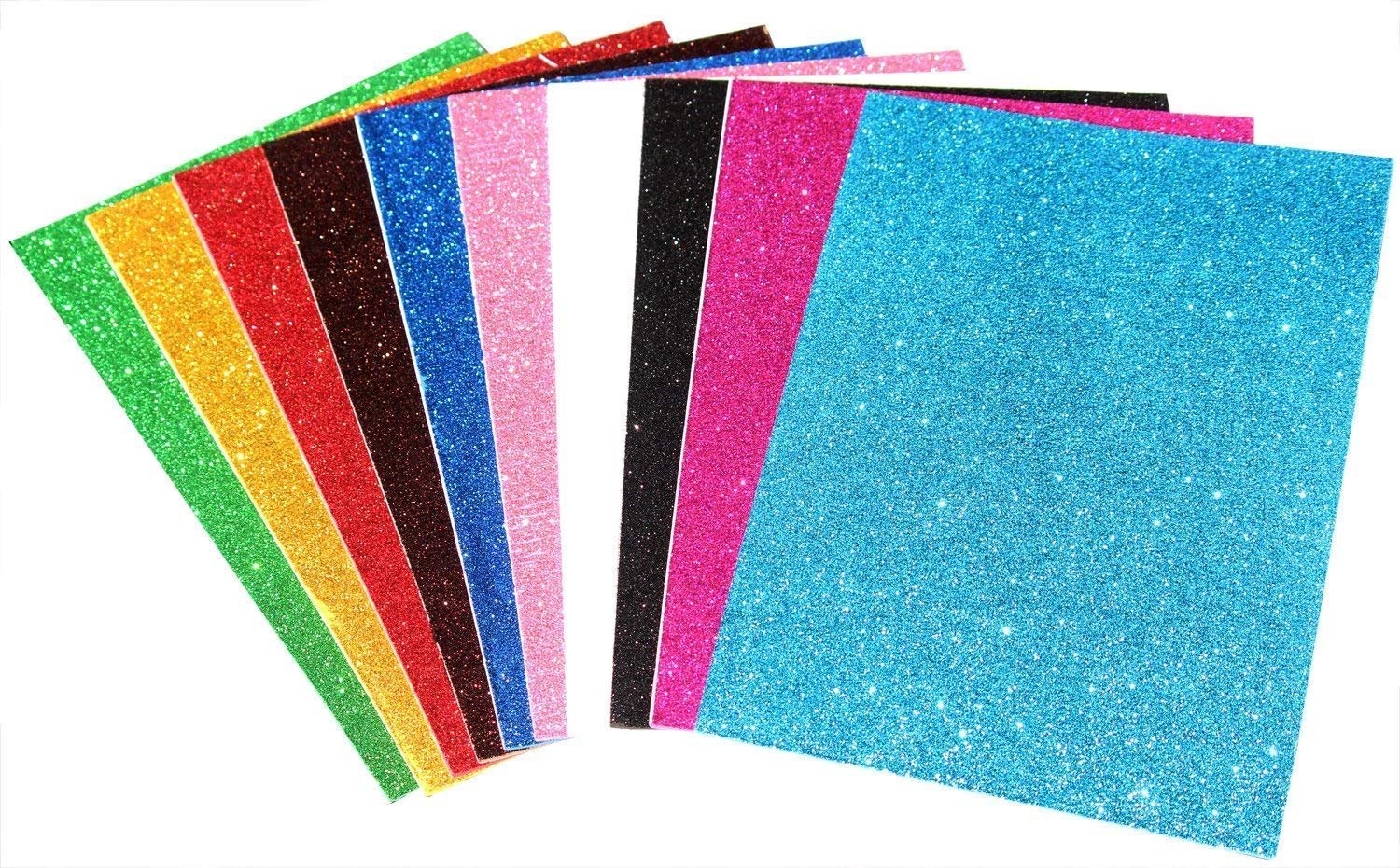 Glitter Foam 2 mm Thick Sheet Sparkles | A4 Size | 10 Pcs