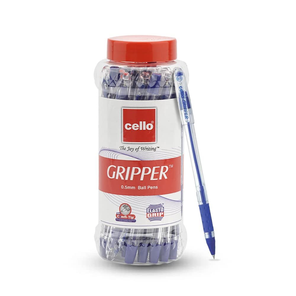 Cello Gripper Ball Pen Set | Pack of 25 | Blue