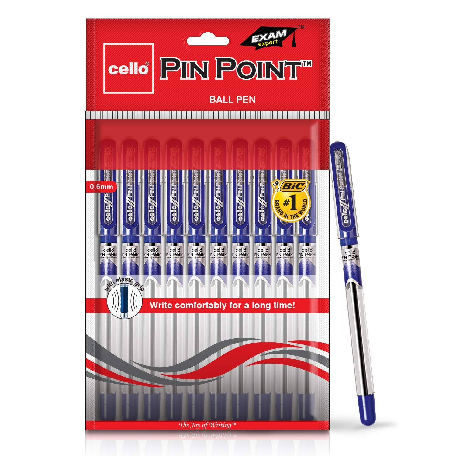 Cello Pinpoint Ballpoint Pens | Blue | Pack of 10