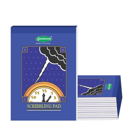 Sundaram | Scribbling Pad 1/8 – 40 Sheets | 80 Pages | 14 x 21.5 cm | Pack of 12 Pcs
