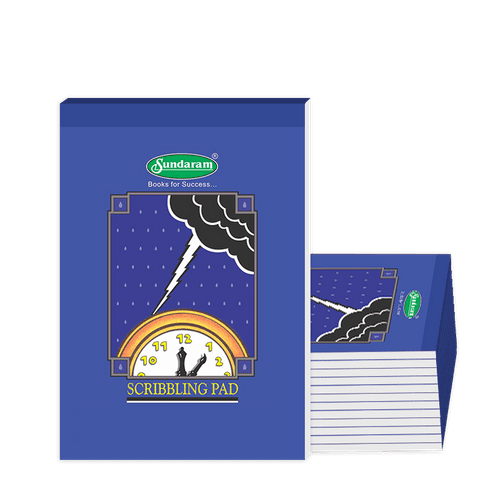 Sundaram | Scribbling Pad 1/16 – 40 Sheets | 80 Pages | 10.5 x 14 cm | 2 | Pack of 12 Pcs