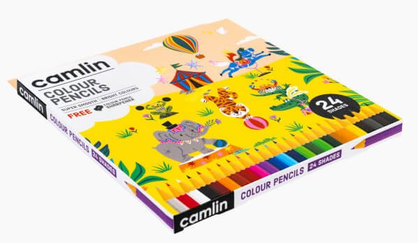 Camlin Colour Pencil | 24 Shades with Sharpener