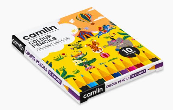 Camlin Colour Pencils | 10 shades Half Size