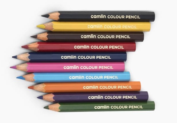 Camlin Colour Pencils | 10 shades Half Size
