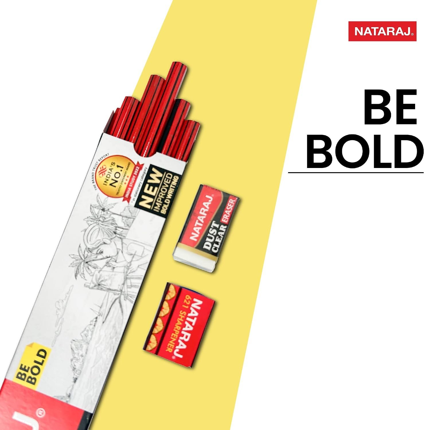 Natraj 621 BE Bold Pencil | Pack of 10