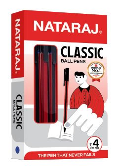 Nataraj Classic Ball Pen Blue Ink | Pack Of 20 Pens