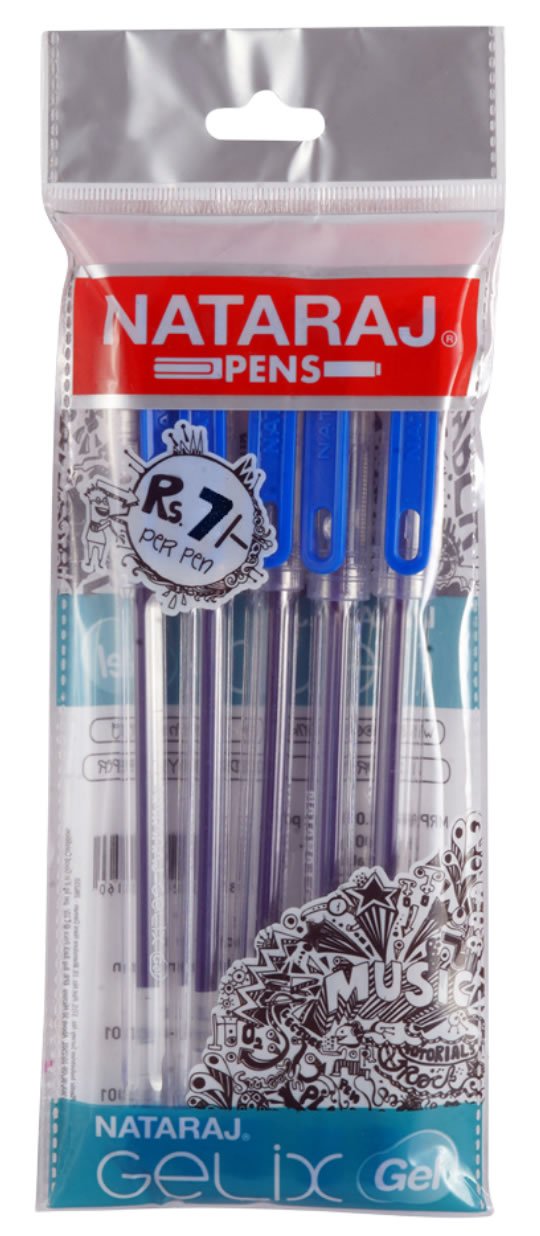Nataraj Gelix Gel Pen | Pack of 5