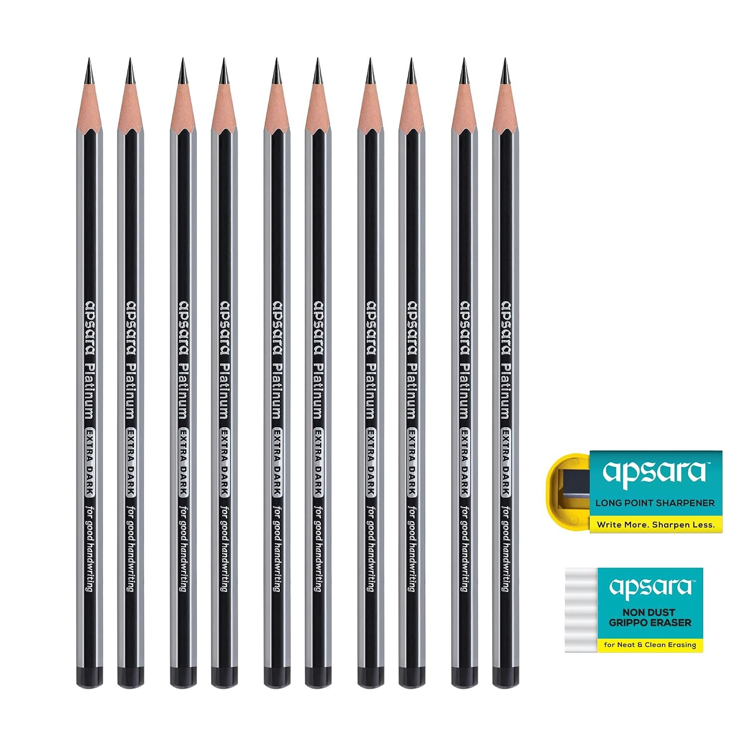 Apsara Platinum Extra Dark Pencil | Pack of 10