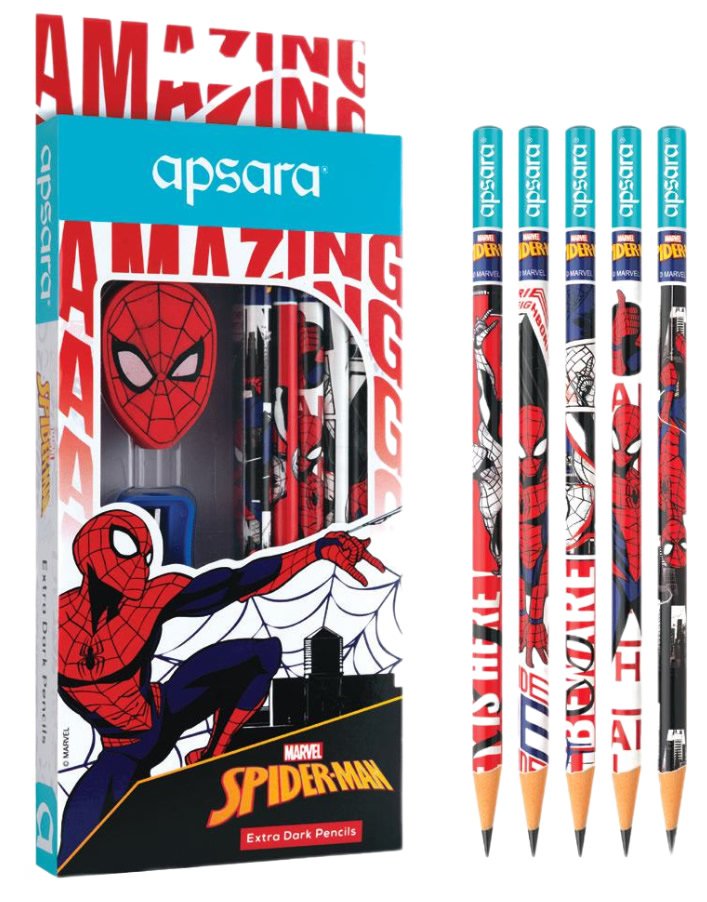 Apsara Spider-Man Pencil | Extra Dark Pencils | Pack of 10
