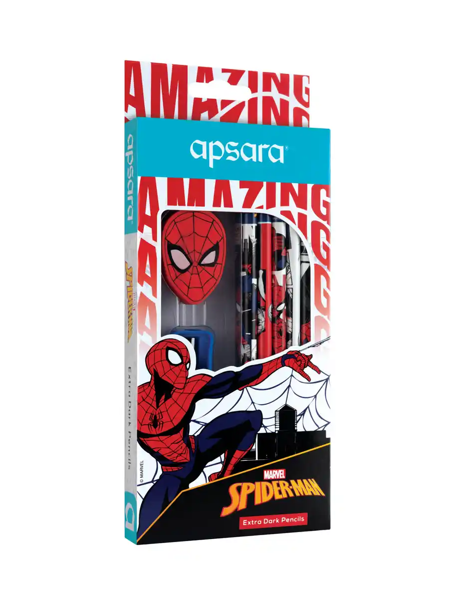 Apsara Spider-Man Pencil | Extra Dark Pencils | Pack of 10