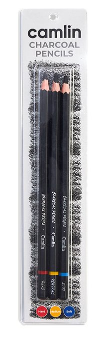Camlin Charcoal Pencil Set | Pack of 3 Grades
