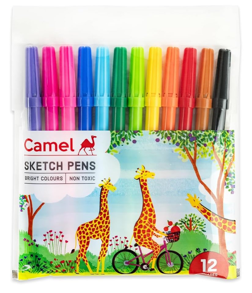 Camel Sketch Pen | 12 Shades | Multicolor