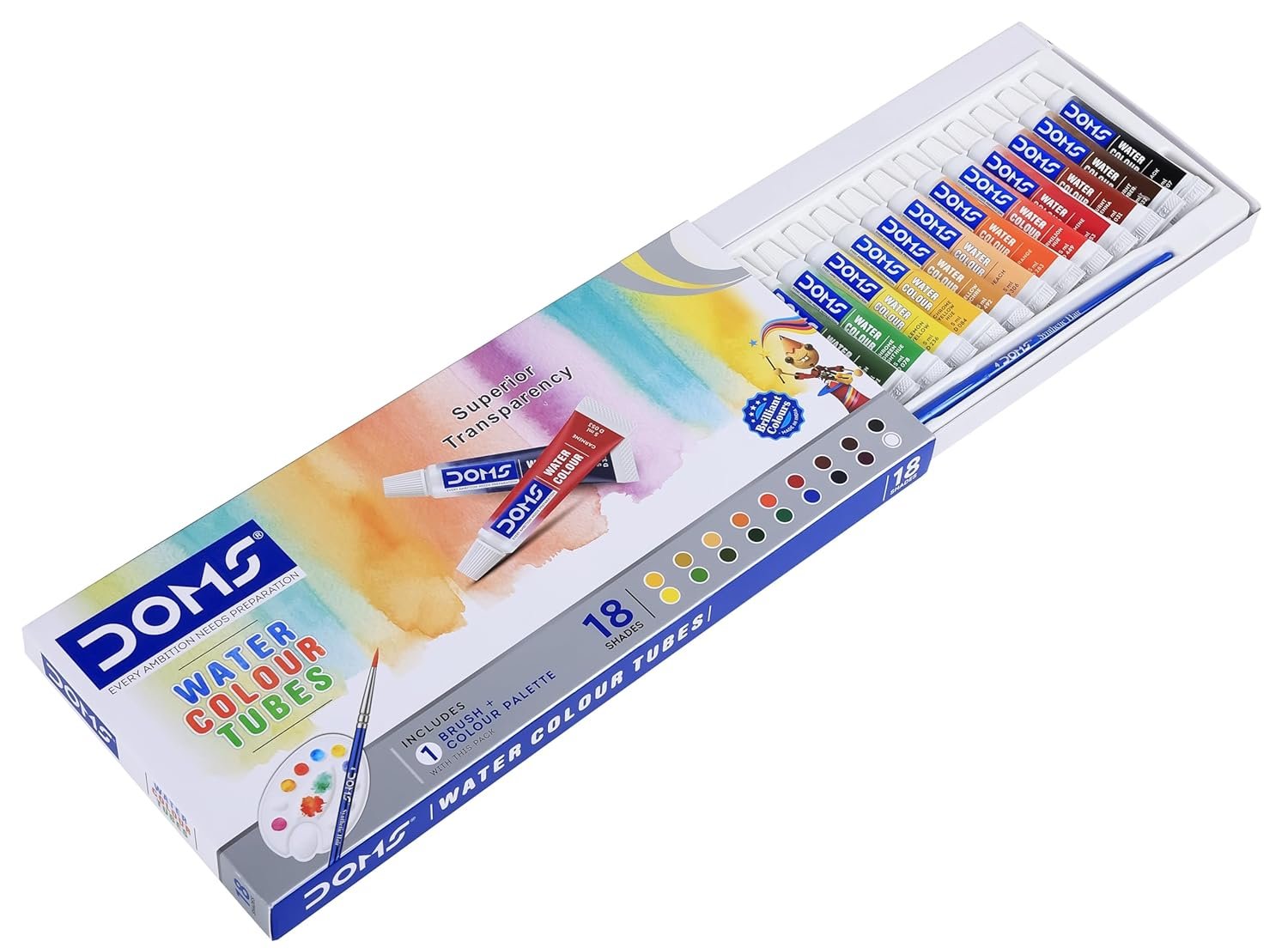 Doms Water Colour Tube | 18 Shades