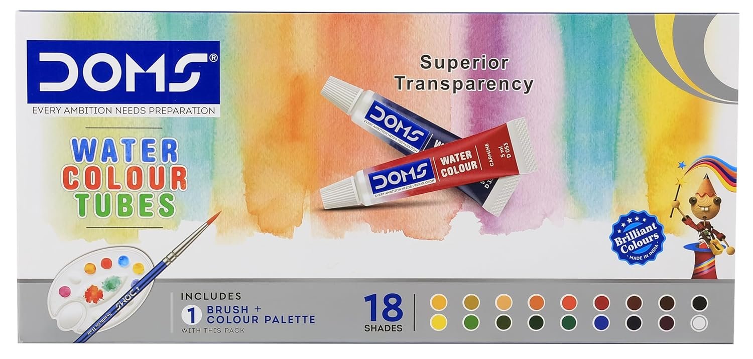 Doms Water Colour Tube | 18 Shades