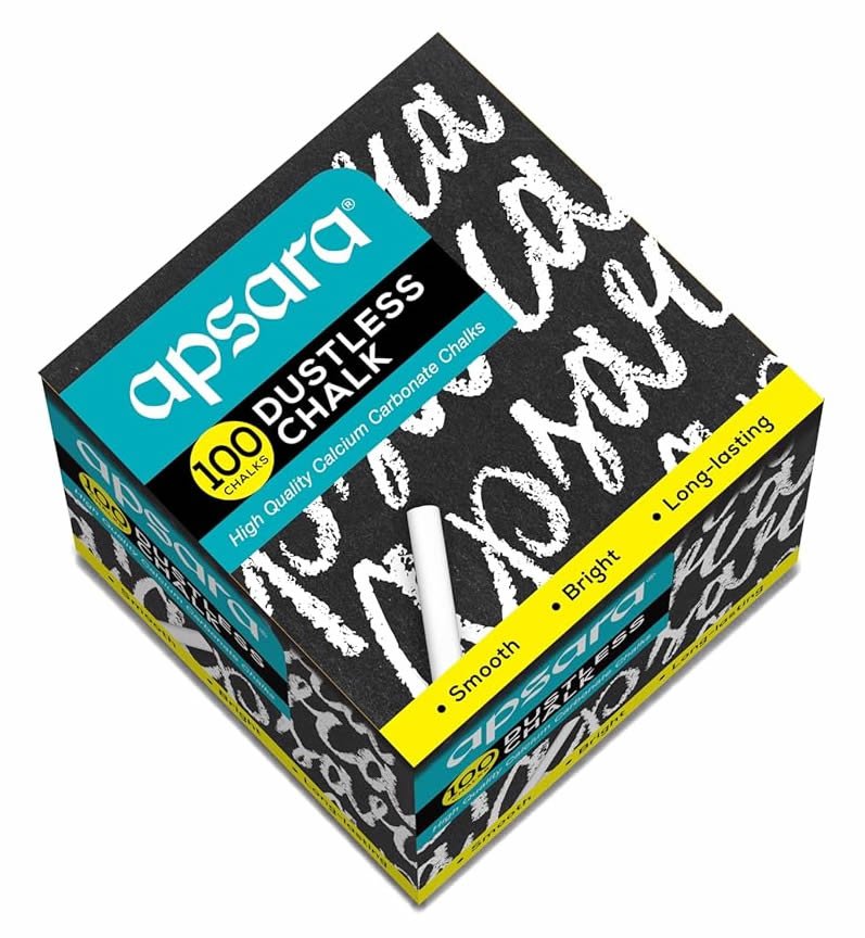 Apsara White Dustless Chalks | Pack of 10