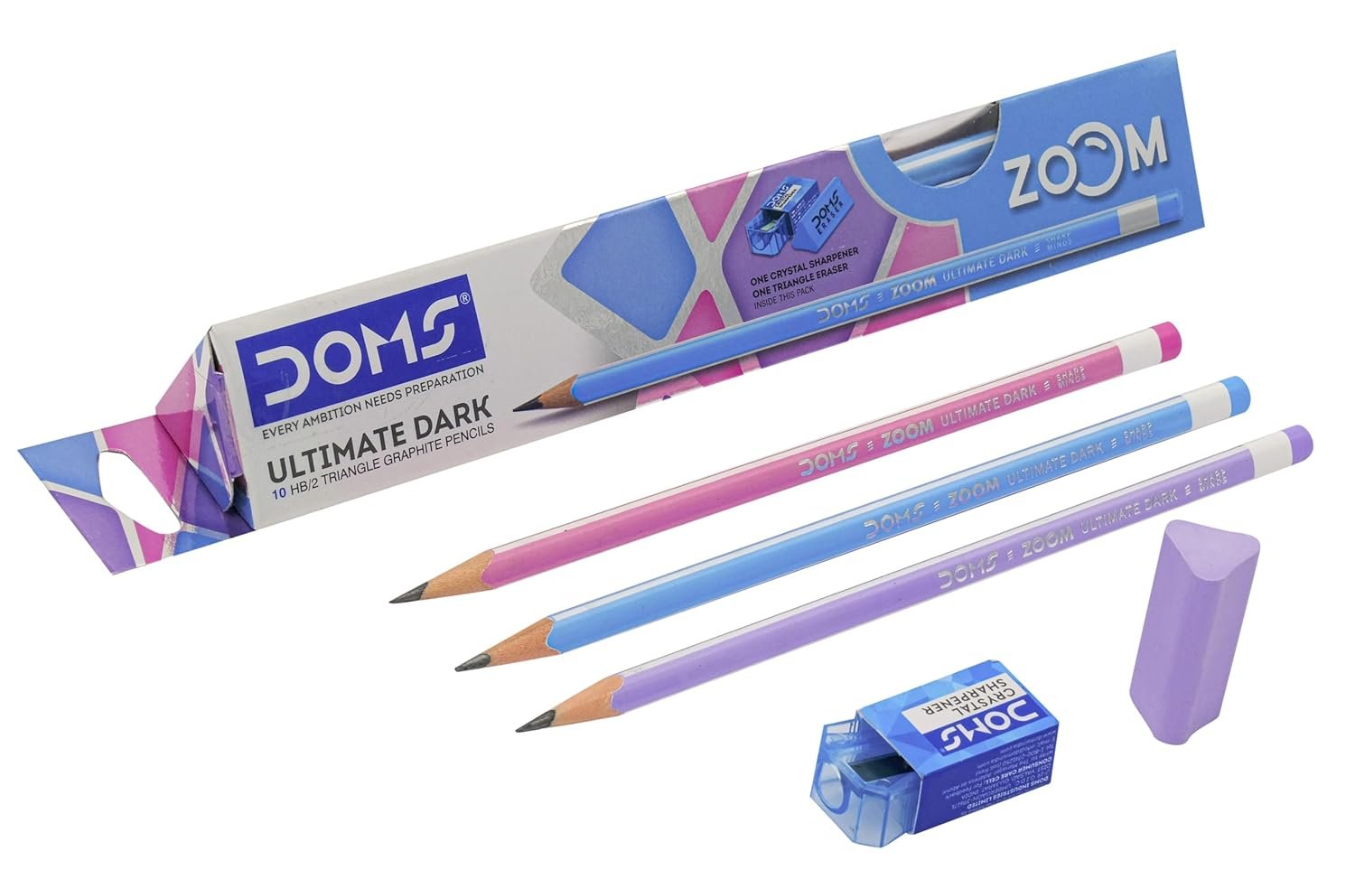 DOMS Ultimate Dark Triangle Pencil | Pack of 10