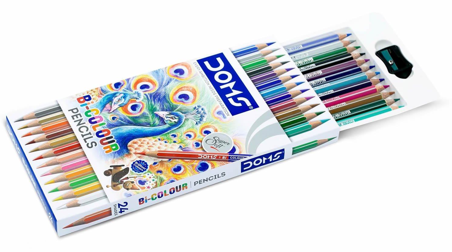 DOMS Bi-Colour Pencils | 24 Shades | 12 Pencils