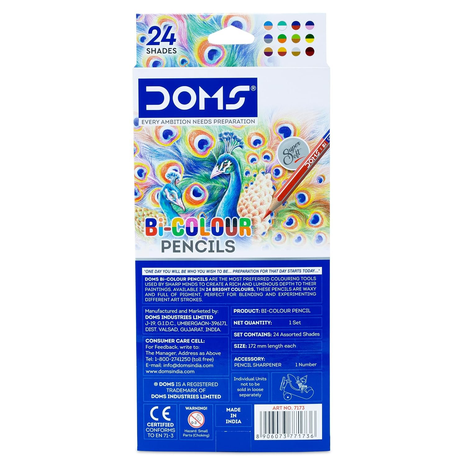 DOMS Bi-Colour Pencils | 24 Shades | 12 Pencils