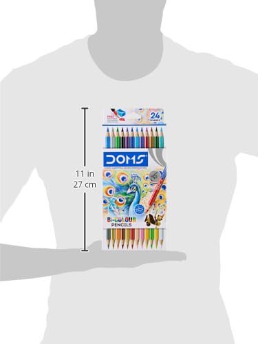 DOMS Bi-Colour Pencils | 24 Shades | 12 Pencils