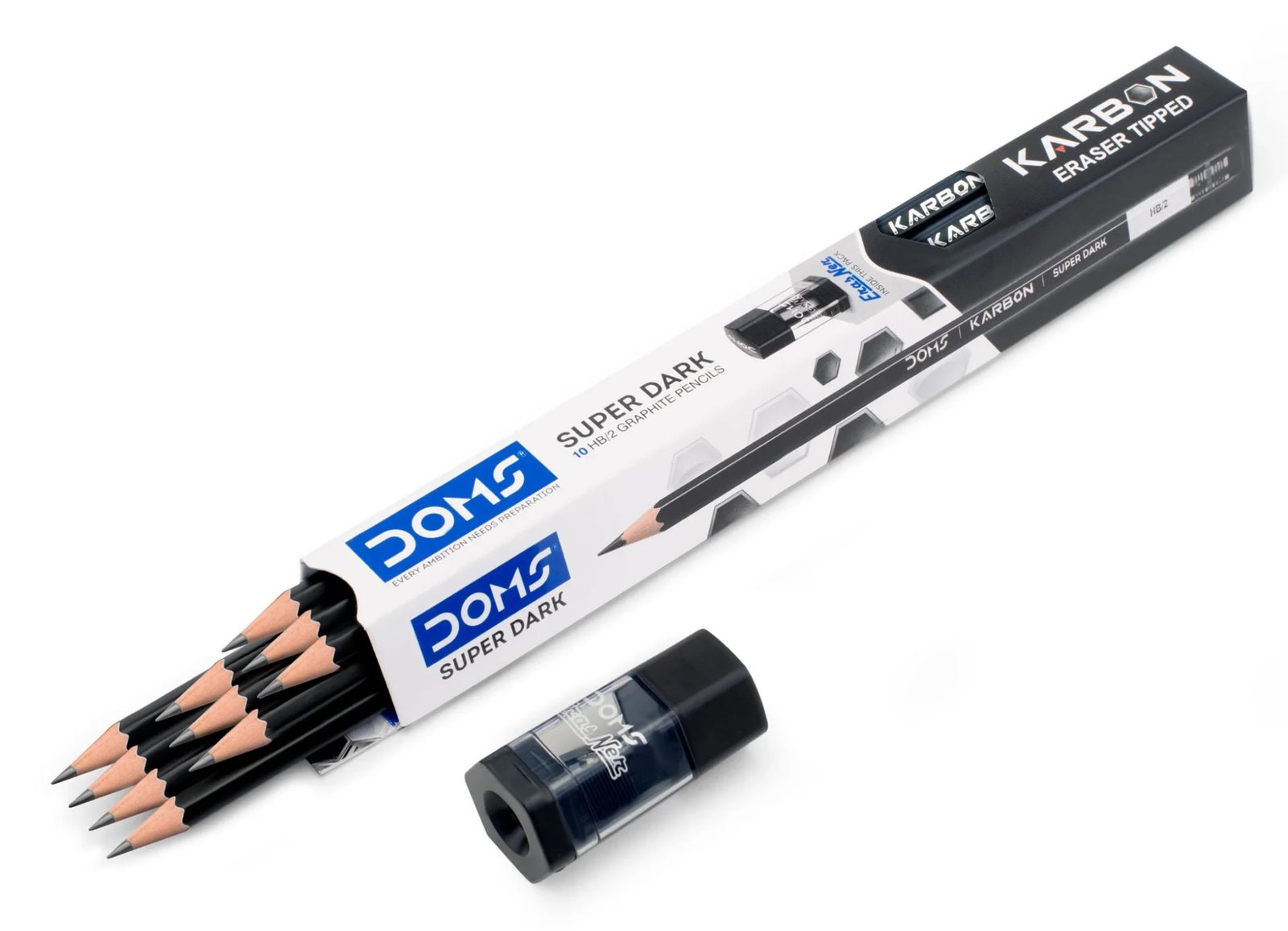 DOMS Karbon Eraser Tipped Super Dark Pencil