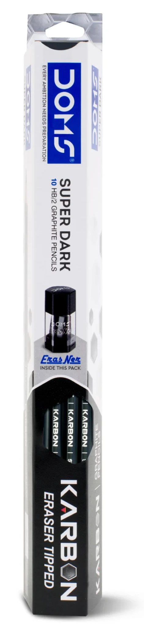 DOMS Karbon Eraser Tipped Super Dark Pencil