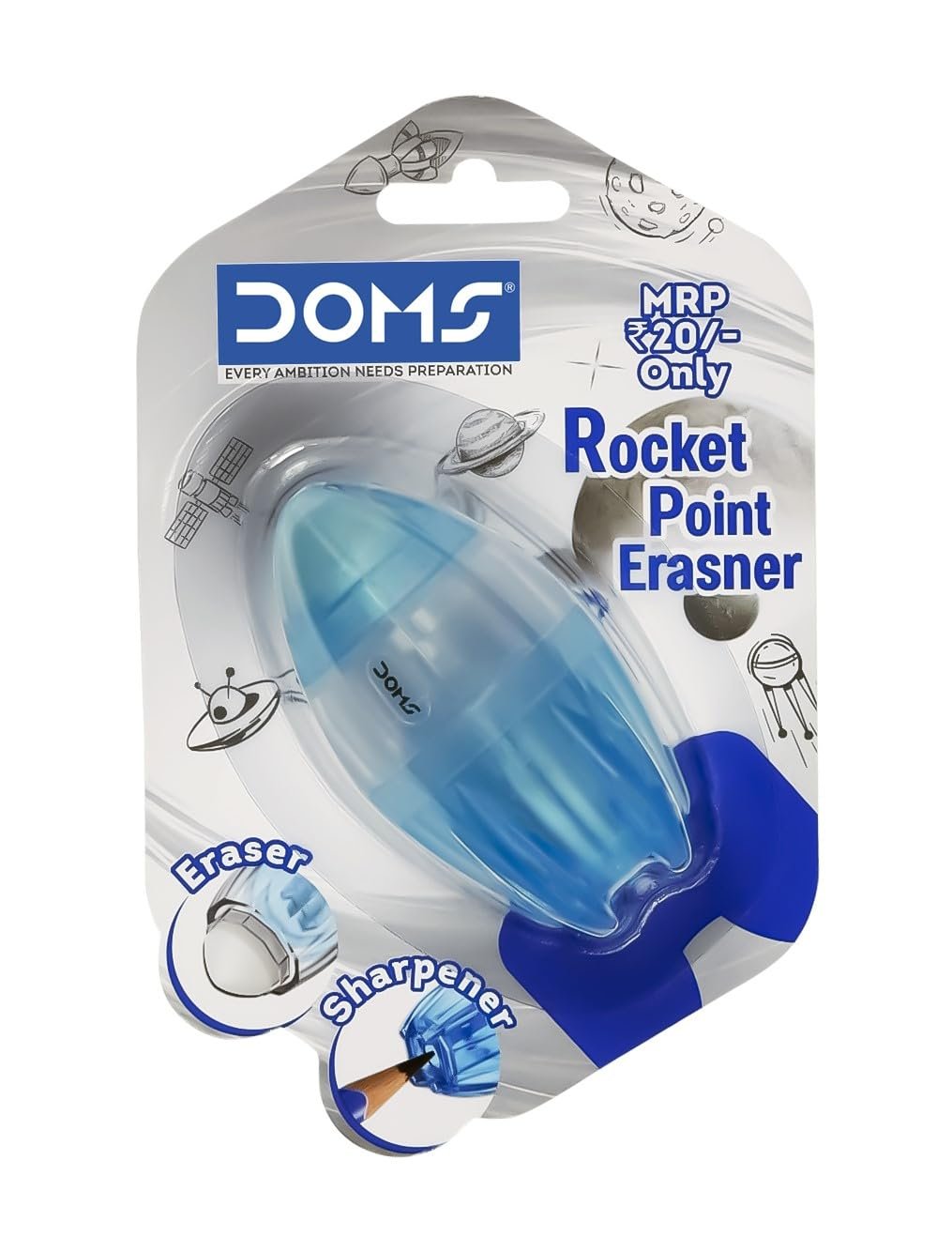 DOMS Rocket Point Erasner (Eraser + Sharpener)